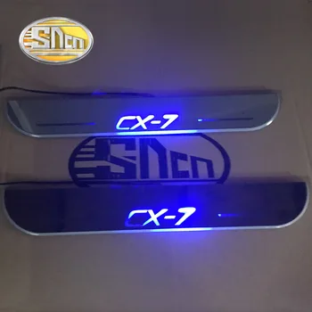 SNCN 4GAB Auto LED Durvis, Palodzes Priekš Mazda CX-7 CX7 2007 - 2019 2020 Ultra-plānas Akrila Dinamisko LED Laipni Gaismas Pretnodiluma Plāksnes Pedāli