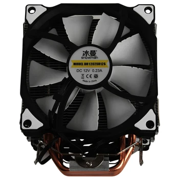 SNIEGAVĪRS M-T6 4PIN CPU Cooler Master 6 Heatpipe Dubulto Ventilatoru 12cm Ventilatoru LGA775 1151 115X 1366 Atbalsts AMD