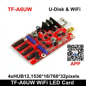 Speicial Piedāvā LongGreat TF-A6UW WIFI un USB draiveri Bezvadu LED Displejs Kontrolieris, F3.75 F5.0 P10 Zīme Valdes Karte