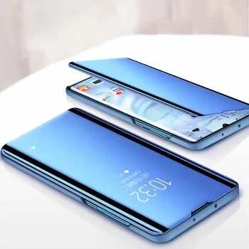 Spogulis Flip View Full Cover for Samsung Galaxy J2 Pro J2 J4 J6 2018 G530 J5 J7 Ministru J7 Plus Max DUO Tālruni Gadījumos, Ādas Fundas