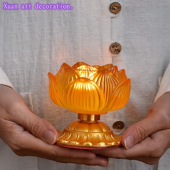 Sviests Lampas Turētājs Krāsainu Glazūru Lotus Svečturis Sadzīves Budistu Piedāvā Lampas Budas Priekšā Budas Lampas, Sveču Lampas