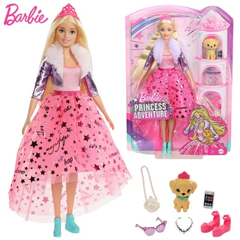 Sākotnējā Barbie Lelles Pet Suns Komplekts Princess Sortimentā Rotaļlietas Meitenēm Bērnu Dzimšanas dienas Dāvanas, Rotaļlietas, Bērnu Bonecas Bērnu Lelles Modes