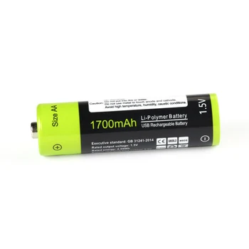Sākotnējā ZNTER 4gab 1,5 V AA 1700mAh Akumulators USB Uzlādes Litija Baterry Uzlādēts Ar Micro USB Kabeli Piliens kuģniecība