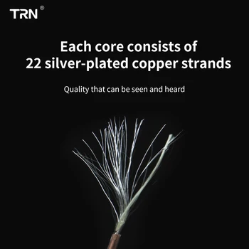 TRN16 Core Verzilverd 2.5/3.5/4.4 mm Gebalanceerde Kabel Tot 0.75 0.78 2pin/mmcx Savienotājs hifi Upgrade Kabel Voor TRN V80/KZ/TFZ