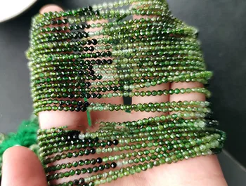 Turmalīna zaļā apaļas slīpētas 2.4 mm DIY rotaslietu izgatavošana zaudēt krelles FPPJ vairumtirdzniecības pērlītēm dabas dārgakmens