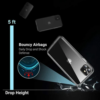 Ultra Plānas Slim Skaidrs, Tālrunis Lietā Par iPhone 11 12 Pro Mini Max 7 8 6 6S Plus XR-X XS Max SE 2020 Gadījumā, Silikona Caurspīdīgu Vāciņu