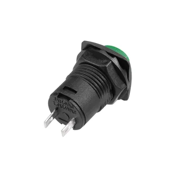 UXCELL 20pcs Slēdži 12mm Iekārtas Plastmasas Mini Kārtas Push Pogu, Ieslēdziet Zaļo SPST Nomally Atvērt Elektrisko Iekārtu Piegādes