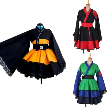 Uzumaki Naruto Shippuden Akatsuki hajime hinata Cosplay Kostīmu Kimono Sieviešu Lolita Kleita Naruto Tērpi Sievietēm Meitenes Halloween