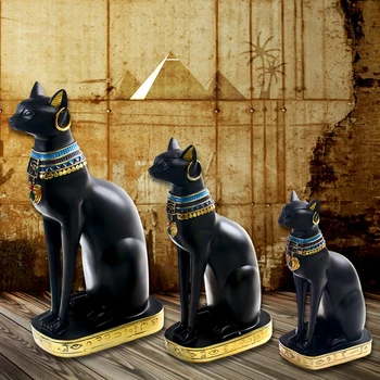 Vintage Mājas Apdare Ēģiptiešu Dieviete Bastet Kaķi Kolekcionējamus Statuetes Statuja, Mājas Birojam Dekors Kaķi Statuetes