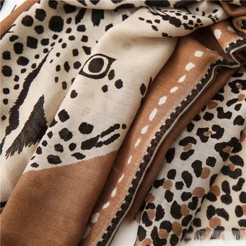 Visrover Pludmales Lakati Augstas Kvalitātes Dabas Dzīvnieku Leopards Drukāt Šalle Leopard Hijab Sieviešu Šalles Modes Vasaras Vairumtirdzniecības