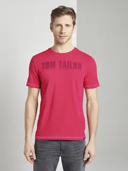 Vīriešu T-krekls, Tom Tailor 677939 spilgti vasaras veste par katru dienu moderns, ar drukas uzraksts skaistu darbu sportisks, mīkstu kokvilnas ērti krāsu jauniešu klubs atvieglotu ikdienas Fitnesa T-krekli ar V veida kakla
