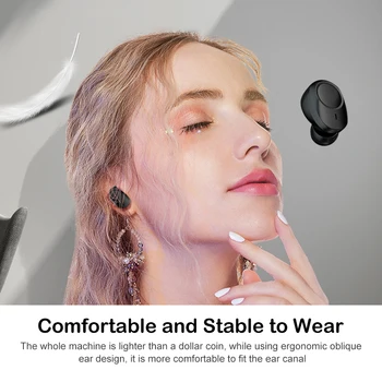 Wiresto Taisnība Bezvadu Earbuds Mini Bluetooth Stereo Austiņas Bluetooth 5.0 Sporta Klausules Mazo Neredzams Austiņas
