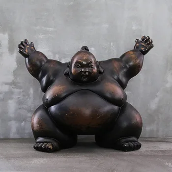 WU CHEN ILGI Japāņu Sumo Attēls Statuetes Anotācija Retro ostas Mākslas Skulptūru Sveķu Mākslas un Amatniecības Mājas Dekorēšana Dzīvojamā Istaba R790