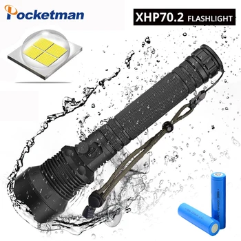 XHP70 40W LED Lukturīti Lāpu USB Lādējamu Lukturīti zoomable Tactical defense flashligh Kempings medības