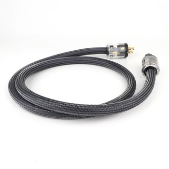 YTER D503 Hifi Audio 99.9998% OFC Vara 10AWG ES Strāvas vads AC Strāvas kabelis augstas precizitātes elektrisko līniju padeves vadu kabeļu savienotājs