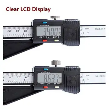 Zeast Digitālais Termometrs ar LCD Augstums Dziļums Platums Testeri Pasākuma 0-150mm Suportu Elektronisko Ciparu Augstums Vernier Suportu Valdnieks