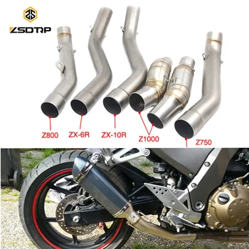 ZSDTRP Motociklu Izplūdes gāzu Vidējo posmu Cauruļu Piederumi Aizbēgt Savienojuma Sistēma Kawasaki Z750/800 Z1000 ZX6R ZX10R 2007. - 2016.gadam