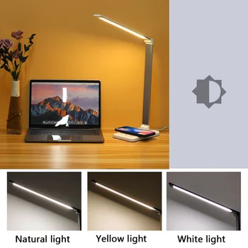 10W Acu Aizsardzība LED Galda Galda Lampa 26pc LED USB Ports galda Lampas Spilgtuma Regulēšana Eye-aizsargāt 3 Režīmi Galda Lampa
