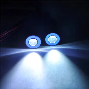 13mm OD Gaismas Eņģeļa Acis LED Lukturu par 1/10 RC Modeli, Kāpurķēžu Automašīnas Lukturu Apdare Daļas