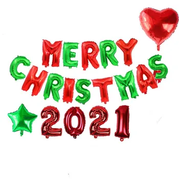 18pcs Laimīgu Jauno Gadu Ir 2021. Zelta/Skaida Folija Baloni New Year Eve Puse Dekori Navidad 