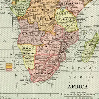 1906 CS Hammond Kartes Āfrikas Antīkās Vēstures Krāsošana Ģeogrāfisko Mācību Izglītība Mājas Dekoru Audekls Drukāt Sienas Uzlīmes, Art