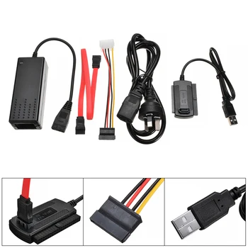 1SET USB SATA/IDE Pārveidojot Kabeļi Ārējo Adapteri Pārsūtīšanas Kabeli Pārveidotāju Komplekts 2.5/ 3.5 collu Klēpjdators Rakstāmgalda Piederumi