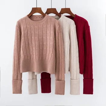 2 gabals, kas sieviešu modes garām piedurknēm brīvs džemperis un puse garuma svārki uzstādīt rudenī jaunu džemperi, džemperis sieviešu elegants uzvalks
