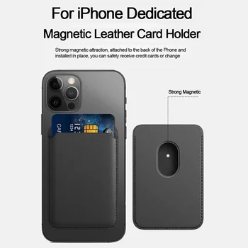 2 IN 1 Pārredzamu Magnētisko Gadījumā + Maks, Kartes Soma, iPhone 12 Pro Max Mini Magsafe Magnēta Karšu Turētājs iPhone 11 Pro Max