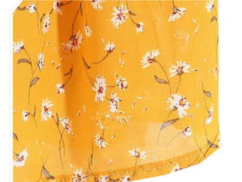 2017 korejas Modes Pavasara Rudens Sievietēm Šifona Blūze plus izmēra 5XL Pie Pleca Mežģīņu Piedurknēm Dzeltens Krekls Top T76002A