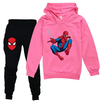 2020 Bērniem, Zēni, Meitenes, Hoodies Bikses, Uzvalks Karikatūra Zirnekļcilvēka Bērnu Apģērbi sporta Krekli Gadījuma Modes Pulovers Skriešanas Elsas