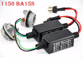2GAB 1156 BA15S LED Spuldzes Jauda 8W Bez Kļūdām Canbus Canceler Adapteris Dekoderi Miglas Savukārt Bremžu Signāls Anti-Hyper Mirgo Mirgo