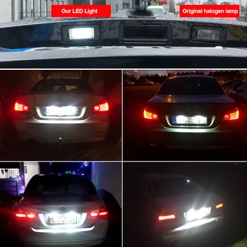 2gab Canbus Led Numura zīmes BMW Numuru, Licences Plāksnes Gaismas Lampa baltā BMW E39 M5 E70, E71 X5 X6 M5 E90, E92 E93 M3