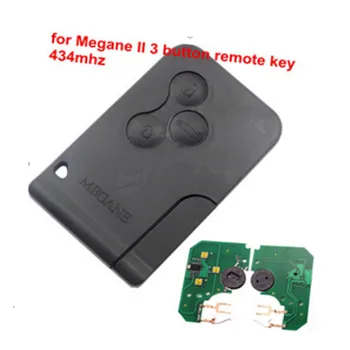 3 pogu atslēga ar tālvadības PCF7947 pcf7926 mikroshēma ar logo Renault Megane II atslēga