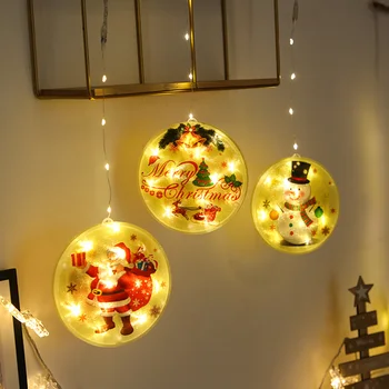 3D Kulons Ziemassvētku Apdare, LED Gaismas rotājums Ziemassvētku Koka Logu, Durvju Aizkars Gaismas Guļamistaba Svētku Dekori Lampas