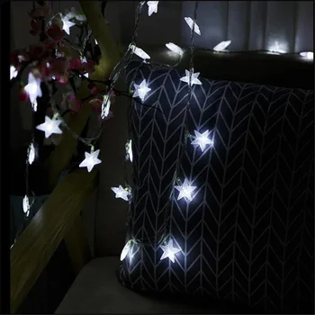 3M 20LED Zvaigžņu Vara Stieples String Gaismas LED Pasaku Gaismas Ziemassvētku Kāzu dekorēšana Gaismas Akumulators Darbojas mirgot gaismas