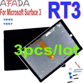 3pcs AAA+ LCD Nomaiņa Microsoft Surface 3 RT3 RT 1645 10.8