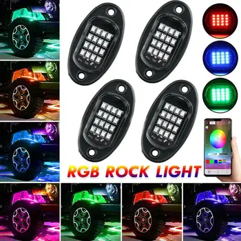 4GAB LED RGB Off-road Rock Auto Gaismas, bluetooth, Mūzikas Kontroli, Kravas automašīnu SUV
