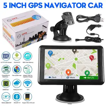 5 Collu Gps Navigators Portatīvo Navigator 8GB-128MB+Saulessargs Gps Global Navi Navigācijas Ierīces Kartes Kravas Auto Auto Touch Scre