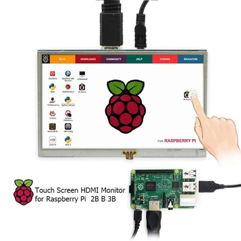 5 Collu LCD HDMI Touch Sn Aveņu Pi 3 ekrāns LCD HDMI Monitora 800x480 Banānu Aveņu Pi Pi 3 / 2 Modelis B / B+