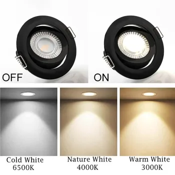 6 GAB. Aptumšojami LED Downlight 5W 7W Prožektora Lampas Apaļas Driveless Regulējams Vietas apgaismojums Iekštelpu Virtuves, Guļamistabas Spuldzes AC 85.V-265V