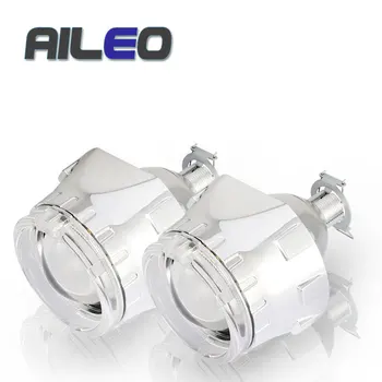 AILEO 2.5 collas bi xenon Projektora objektīvs auto Par Hella5 H4, H7 9005 9006 HB3 HB4 dienas gaitas lukturi LED angel eye LHD RHD hid ksenona lukturu komplekts
