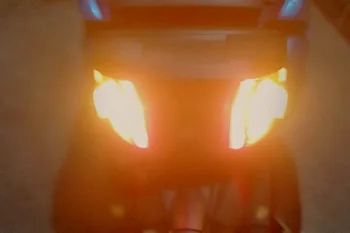 ANGRONG 2x Motociklu, Velosipēdu T10 W5W divu Krāsu LED Sidelight dienas gaitas lukturi Savukārt Singal Spuldzes