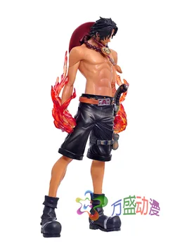 Anime Viens Gabals Uguns Dūri Ace - Portgas D Ace Liekami PVC Rīcības Attēlu Kolekcija Modeļa Rotaļlietu 25cm