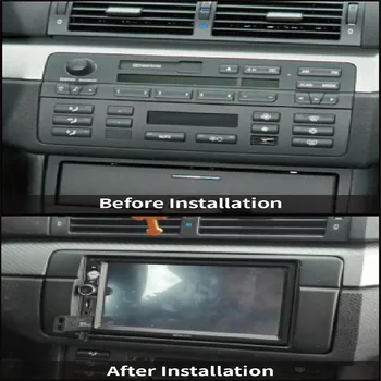 Augstas Kvalitātes 180x105mm Atvēršanas BMW 3 Sērija E46 Double Din Fascijas Radio DVD Stereo Paneļa Apdare Pielāgošanas Montāžas Rāmis