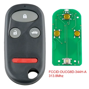 Auto Auto Atslēgu Nomaiņa 313.8 Mhz 3 Pogas+1 Keyless Ieceļošanas Auto Tālvadības Atslēgu Fob OUCG8D-344H-Fit 2002 2003 2004 Honda-CR-V
