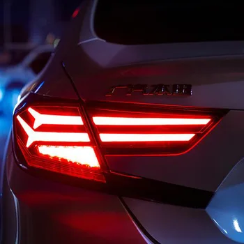 Auto Stils LED lukturu Honda Accord Aizmugurējie Lukturi 2018-2019 par Accord Aizmugurējās Gaismas, dienas gaitas lukturi+Pagrieziena Signāla+Bremzi+Reverse LED gaismas