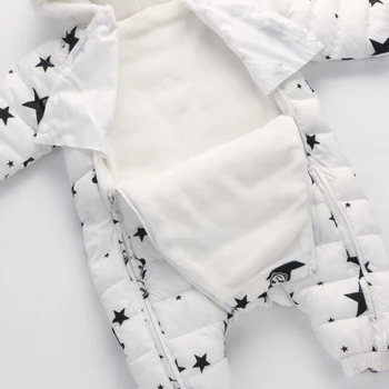 Baby boy girl Apģērbu 2019 Jauno dzimis Ziemas Kapuci Kombinezonus Bieza Jēra kašmira Apģērbs Jaundzimušajiem Jumpsuit toddler rudens romper elsas