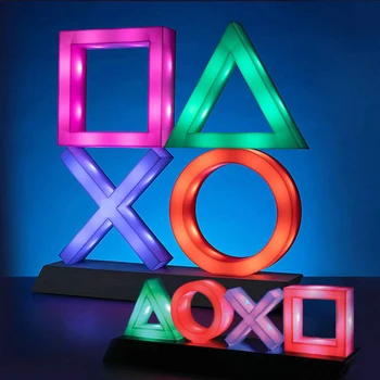 Balss Vadības Spēli Ikona, ņemot vērā PS4 Playstation Spēlētājs Tirdzniecības Krāsains Apgaismojums