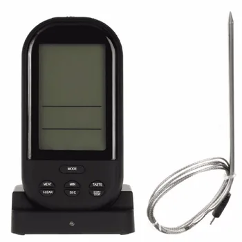Bezvadu Ciparu LCD Displejs BBQ Termometru Modinātājs, Taimeris Virtuves Pavardu Digitālo Zondes Gaļas Termometrs BBQ Temperatūras Instruments