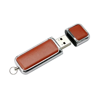 Biznesa USB 2.0, Metāla, Ādas, Usb Flash Drive 8GB 16GB Pen Drive 32GB Usb Stick 128GB Ārējo atmiņu un 256 gb Usb Atmiņas karti
